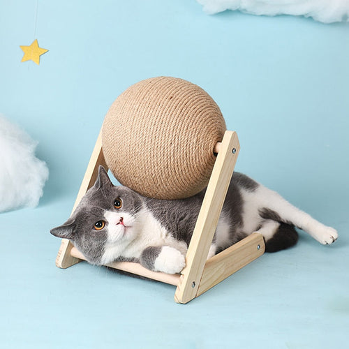 🐱 Jouet à griffer pour chat avec balle en corde de sisal