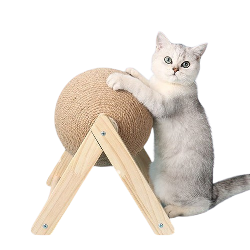 🐱 Jouet à griffer pour chat avec balle en corde de sisal
