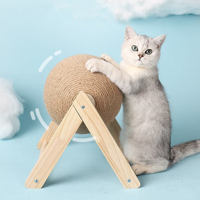 🐱 Jouet à griffer pour chat avec balle en corde de sisal